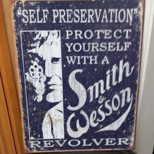 Smith & Wesson Metal Sign